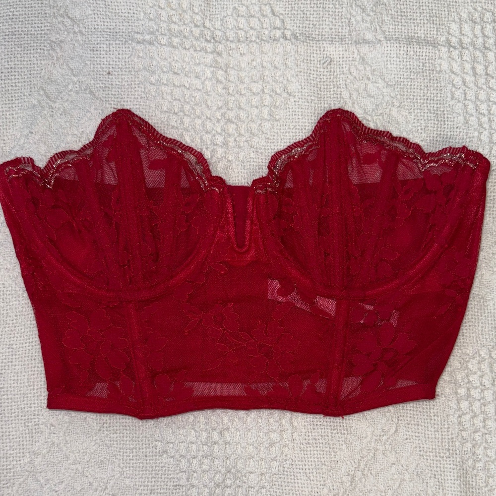Victoria's Secret Red Lace Bandeau